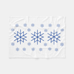 Fleece Blanket - Blue Snowflake