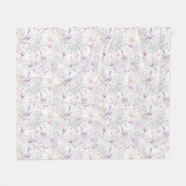 Fleece Blanket, Blume Wiese (Vorderseite (Horizontal))
