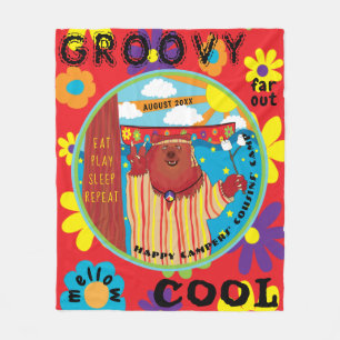 Fleece Blanket Camp Groovy Bär personalisieren