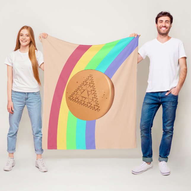 Fleece Blanket Dalgona mehrfache Dreieck Seitenans (Beispiel)