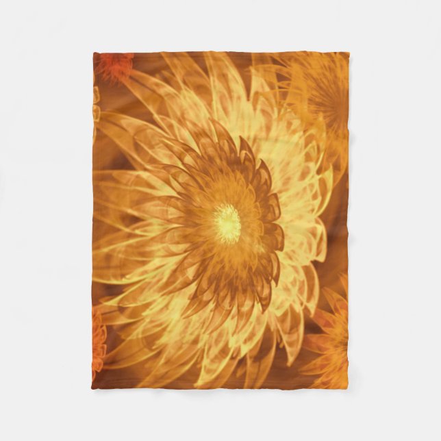 Fleece Blanket Fantasy Blume Gelb (Vorderseite)