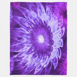 Fleece Blanket Fantasy Blume Lila