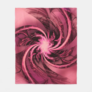 Fleece Blanket Fraktal geflockt Lila & Pflaumen