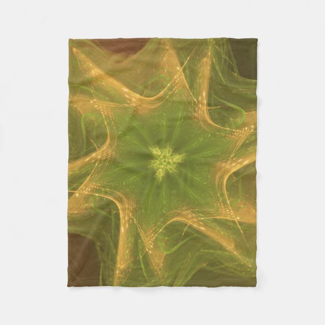Fleece Blanket Fraktal Light Green Palette (Vorderseite)