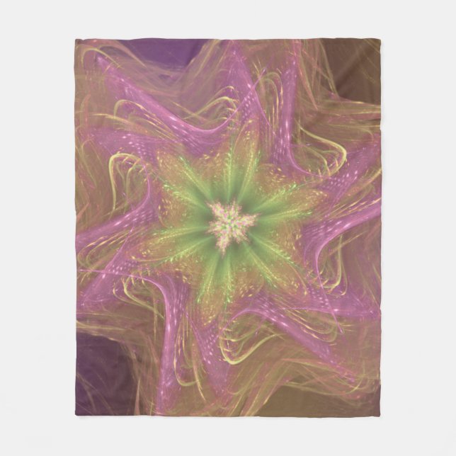 Fleece Blanket Fraktal Light Lila Palette (Vorderseite)