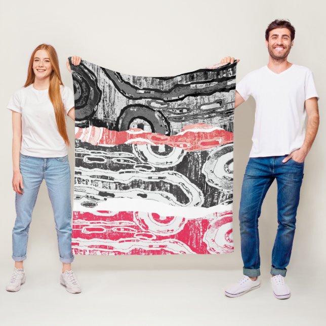 Fleece Blanket – Friction Lands Abstract Design (Beispiel)