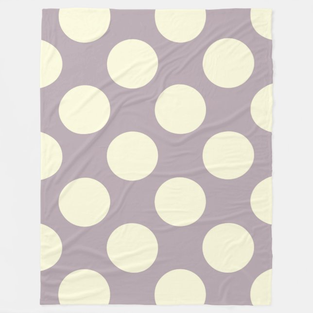 Fleece Blanket Große Kreise Docht Lila Creme (Vorderseite)