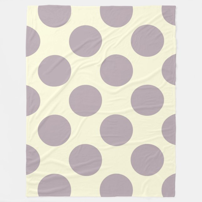 Fleece Blanket Große Kreise Docht Lila Creme (Vorderseite)