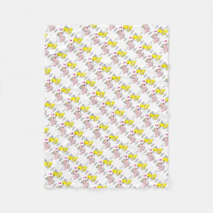 Fleece Blanket/Kissing Baby Fox