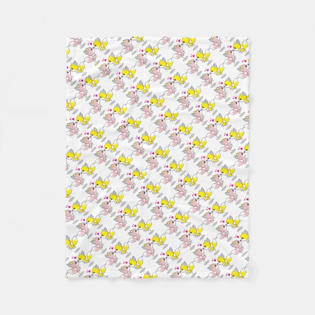 Fleece Blanket/Kissing Baby Fox (Vorderseite)