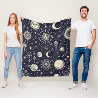 Fleece Blanket kosmische Mythologie Sun und Sky Sy