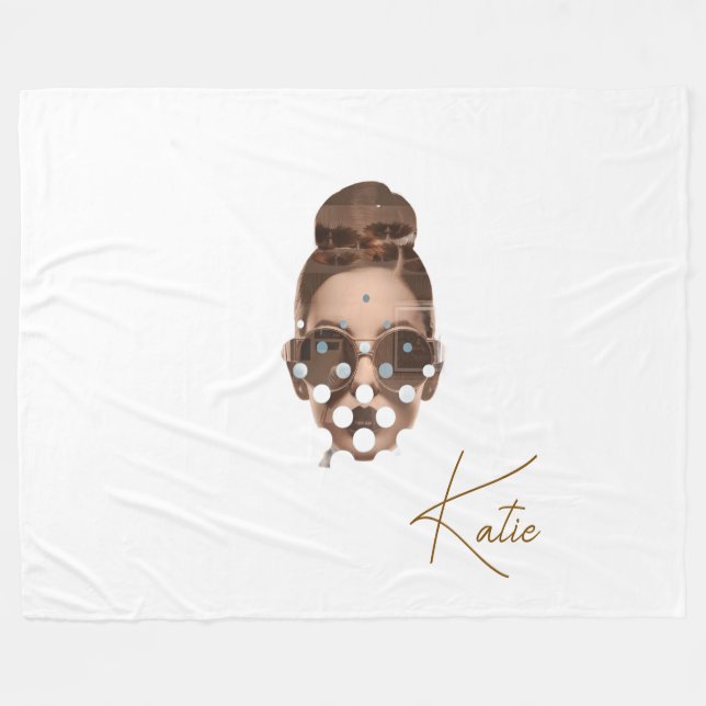 Fleece Blanket, Large 60" x 80" Katie Design (Vorderseite (Horizontal))