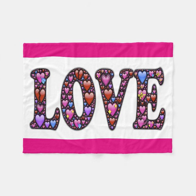 Fleece Blanket/Liebe (Vorderseite (Horizontal))