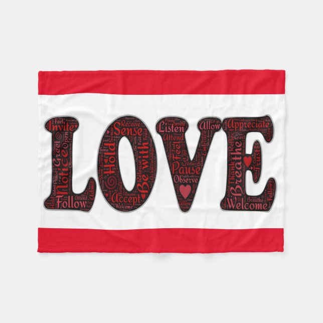 Fleece Blanket/Liebe (Vorderseite (Horizontal))