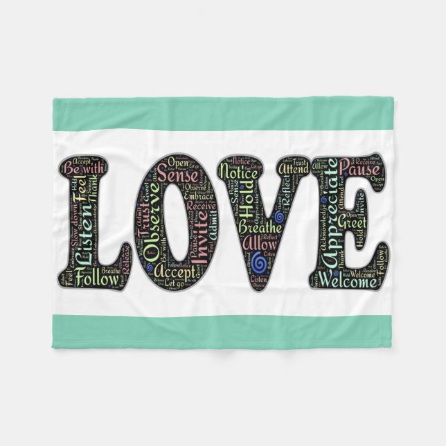 Fleece Blanket/Liebe (Vorderseite (Horizontal))