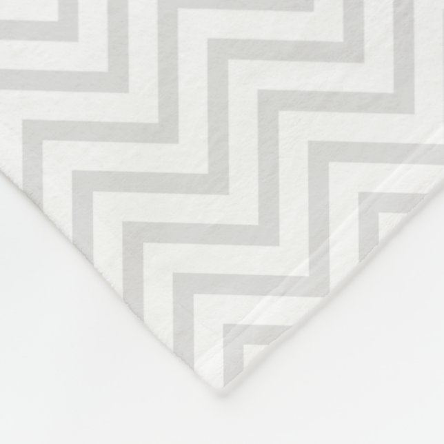 Fleece Blanket - Light Gray Zigzag (Ecke)
