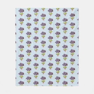Fleece Blanket Lila Violets Muster blass