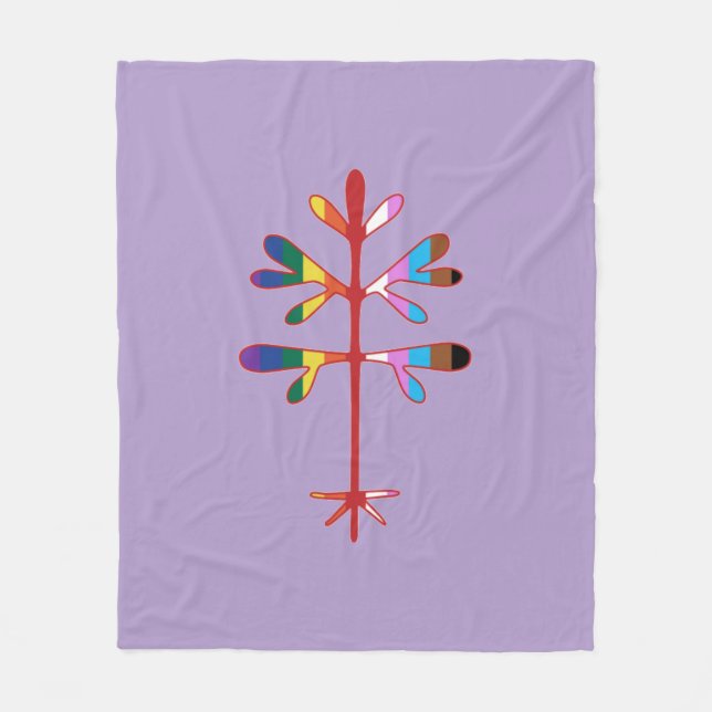 Fleece Blanket mit dem Rock Pride Sapling von SImo (Vorderseite)