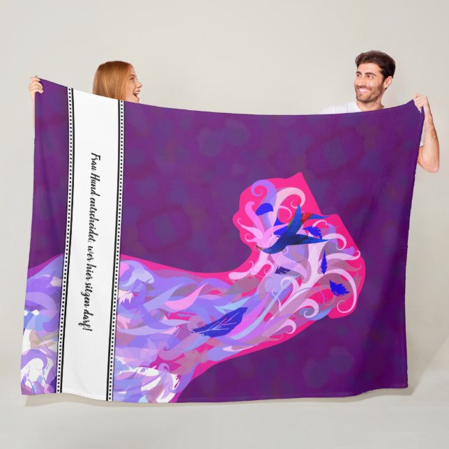Fleece Blanket mit extravaganter Great Dane Illust (Beispiel)