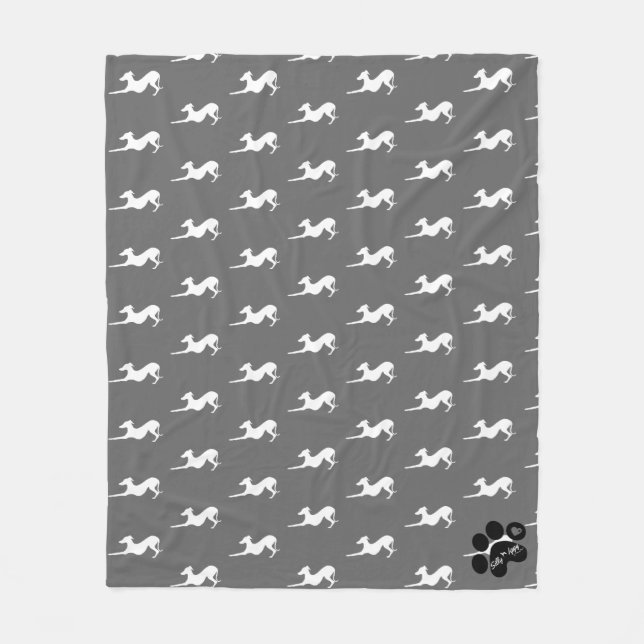 Fleece Blanket mit italienischem Greyhound (Vorderseite)