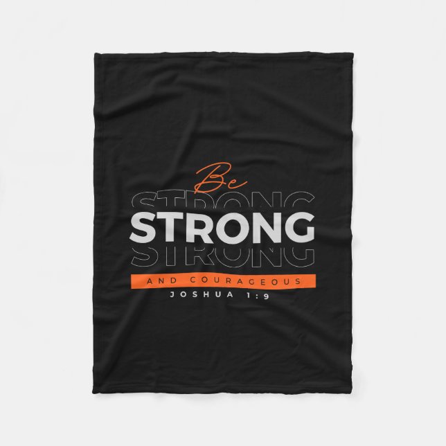 Fleece Blanket Motivierend Bible Verse Joshua 1:9 (Vorderseite)