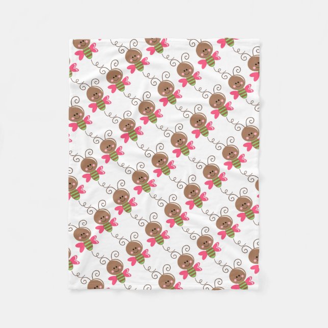 Fleece Blanket/Niedliche Hummel (Vorderseite)
