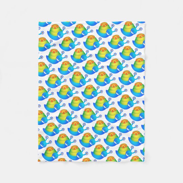Fleece Blanket/Niedliche Schnecken (Vorderseite)