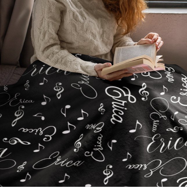 Fleece Blanket of Names and Speckled Musical Notes (Von Creator hochgeladen)