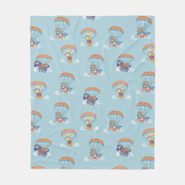 Fleece Blanket Parachute Zoo (Vorderseite)
