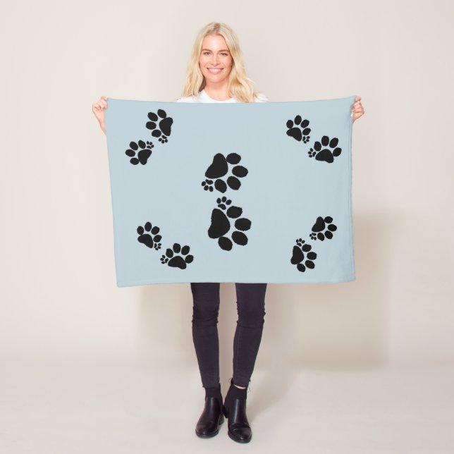 Fleece Blanket - Polydactyl Paw Prints (Beispiel)