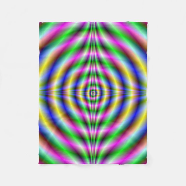 Fleece Blanket Psychedelic Neon Eye (Vorderseite)