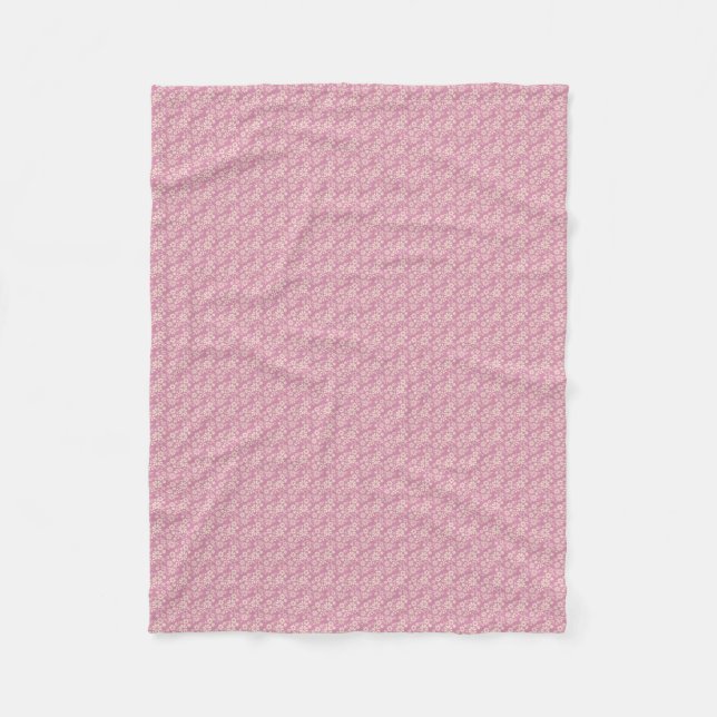 Fleece Blanket/Rosa Blume (Vorderseite)