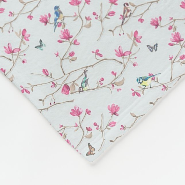 Fleece Blanket - Shabby Chic Blossom (Ecke)