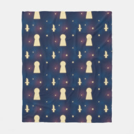 Fleece Blanket Starry Night Knife Keyhole Pattern