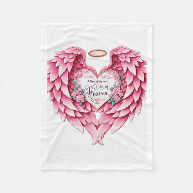 Fleece Blanket Throw Memorial Ein Stück meines Her (Vorderseite)