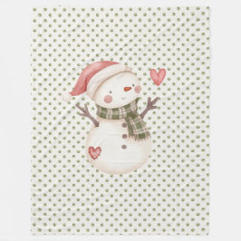 Fleece Blanket w/Niedlich Snowman
