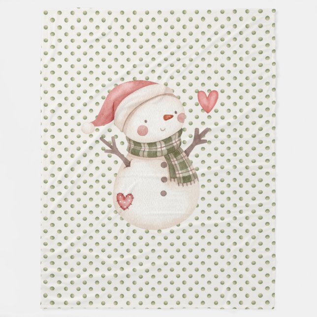 Fleece Blanket w/Niedlich Snowman (Vorderseite)
