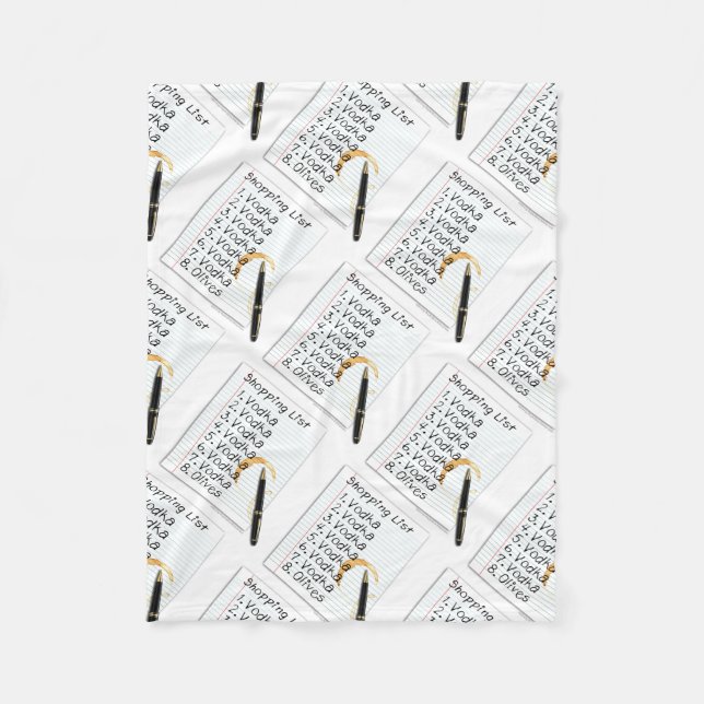 FLEECE BLANKETS - VODKA-EINKAUFSLISTE (Vorderseite)