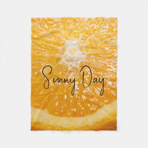 Fleece Blankon mit geschnittenem Orange