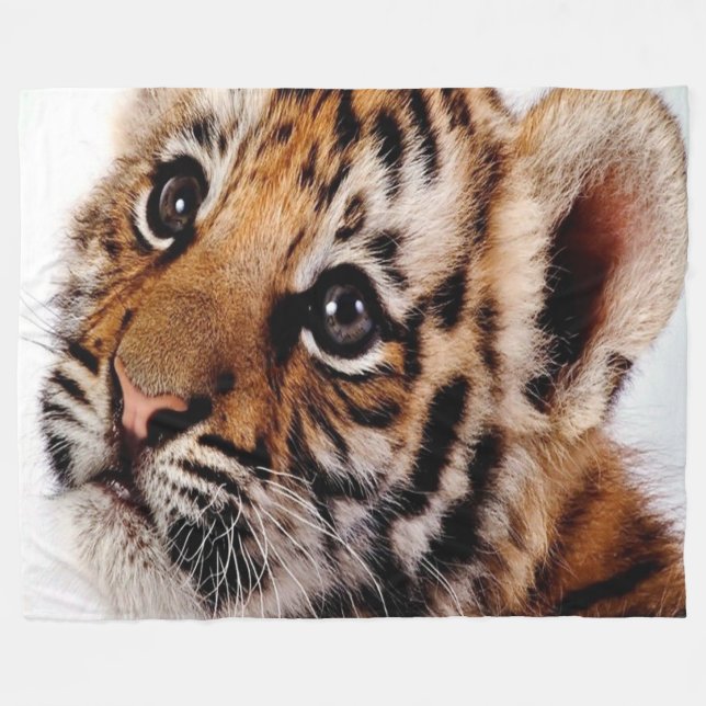 Fleece-Decke/Baby-Tiger Fleecedecke (Vorderseite (Horizontal))