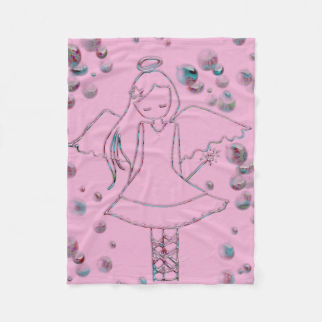 Fleece-Decke/Engel Fleecedecke (Vorderseite)