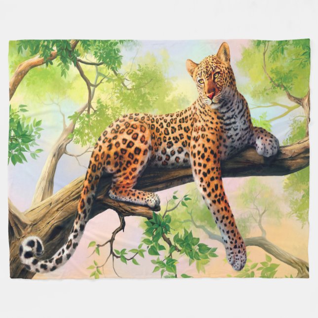 Fleece-Decke/Gepard Fleecedecke (Vorderseite (Horizontal))
