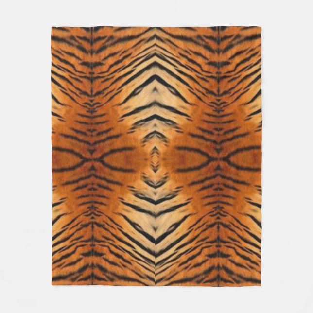 Fleece-Decke im Tiger-Stil  Fleecedecke (Vorderseite)
