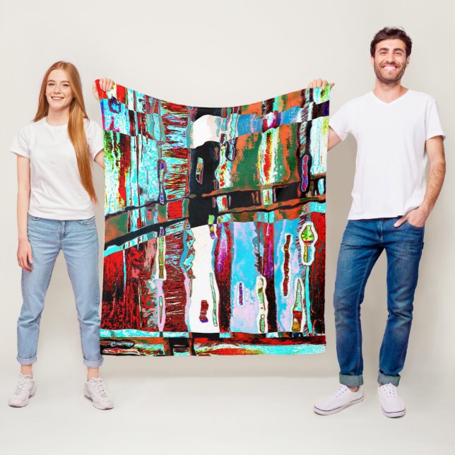Fleece-Decke Kollaps Reflexion Abstraktes Design Fleecedecke (Beispiel)