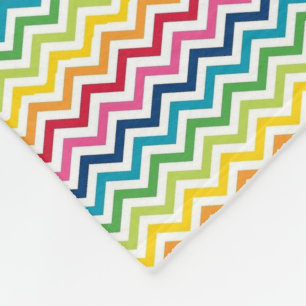 Fleece-Decke - Mehrfarbige Zickzack 3 Fleecedecke