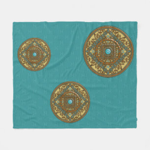 Fleece-Decke mit Pisces-Mandala Fleecedecke