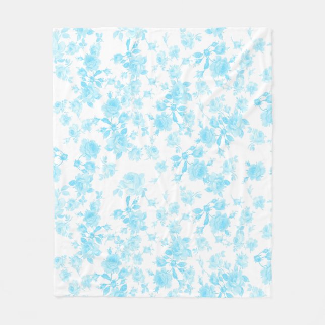 Fleece Decke Saint Colette Juni Rose Capri blau (Vorderseite)