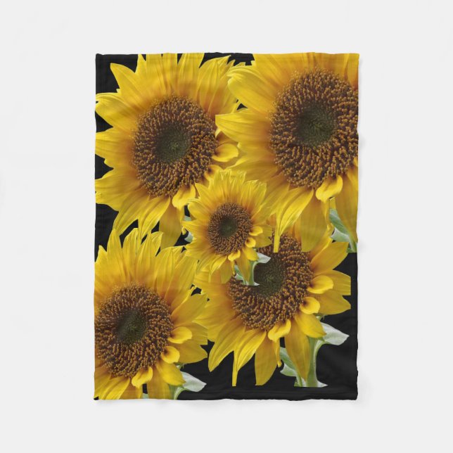 Fleece-Decke Sonnenblume Fleecedecke (Vorderseite)