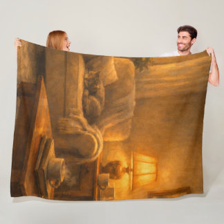 Fleece-Decke – Warmes Licht & Stille Momente Fleecedecke
