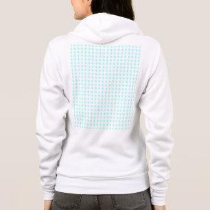 Fleece der Frau mit gefleckten Cyan Twirls auf der Hoodie